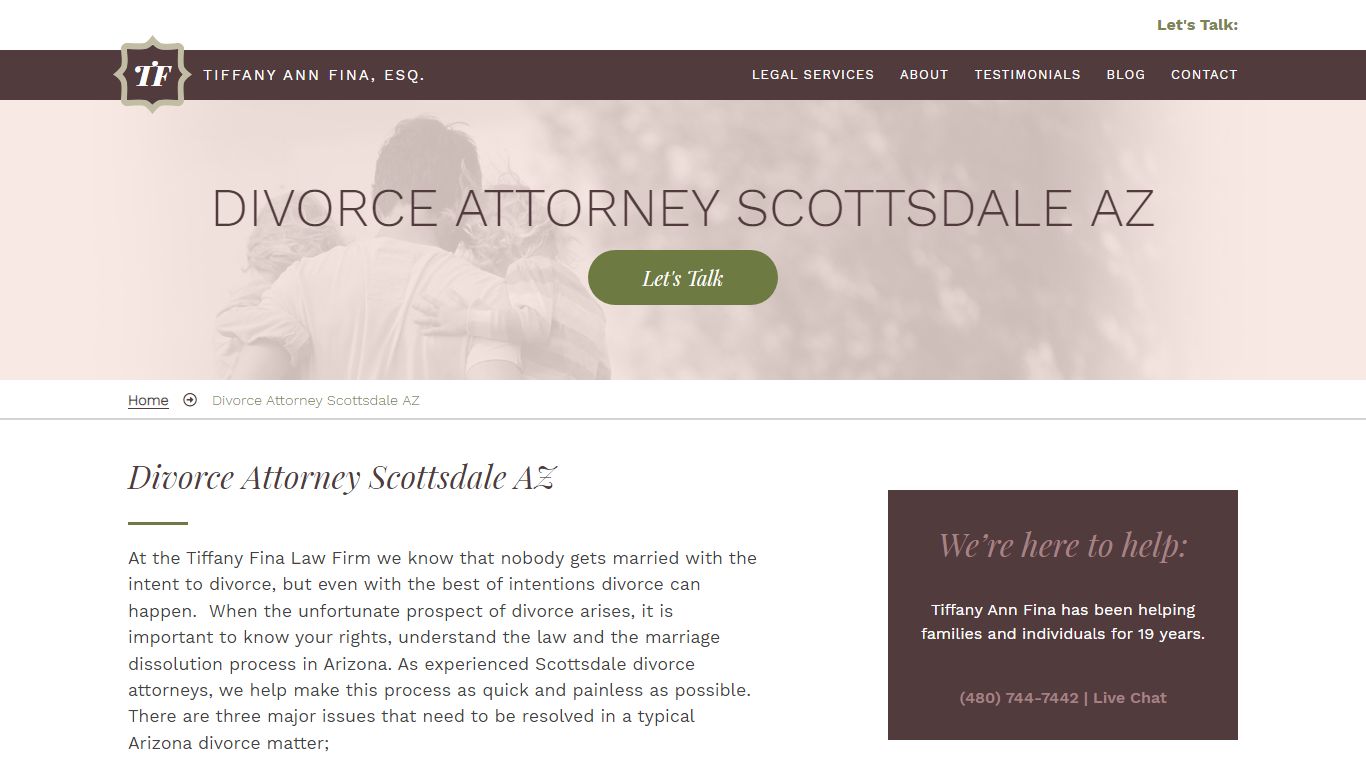 Divorce Attorney Scottsdale AZ - Tiffany Fina Law Firm